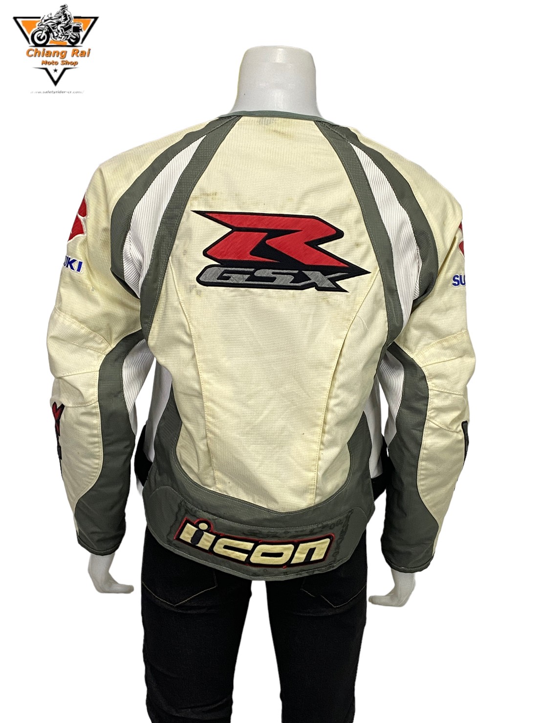 เสื้อขี่มอเตอร์ไซด์( มือสอง) RCSA 613: อก 42" ยาว 22" (M) **ICON**
