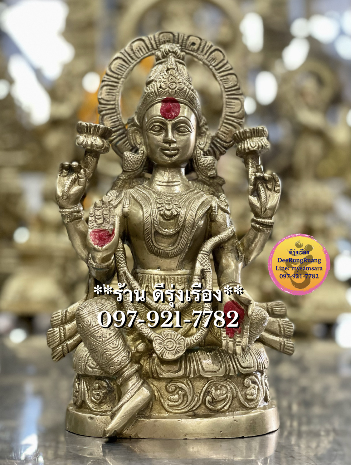 พระแม่ลักษมี ประทานพร (สูง 10 นิ้ว)