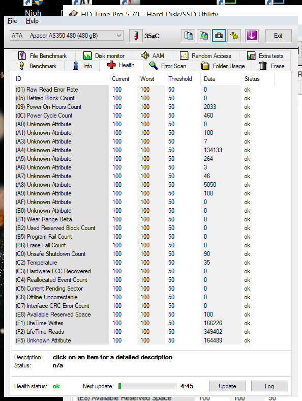 SSD Apacer Panther 480GB
