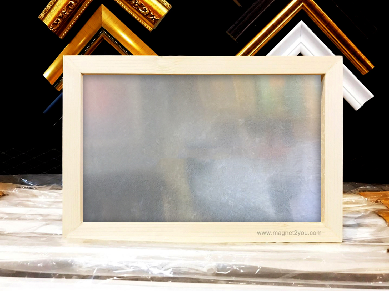 กระดานบรอนซ์ 20x30 (A4) ติดผนังเลือกสีกรอบได้