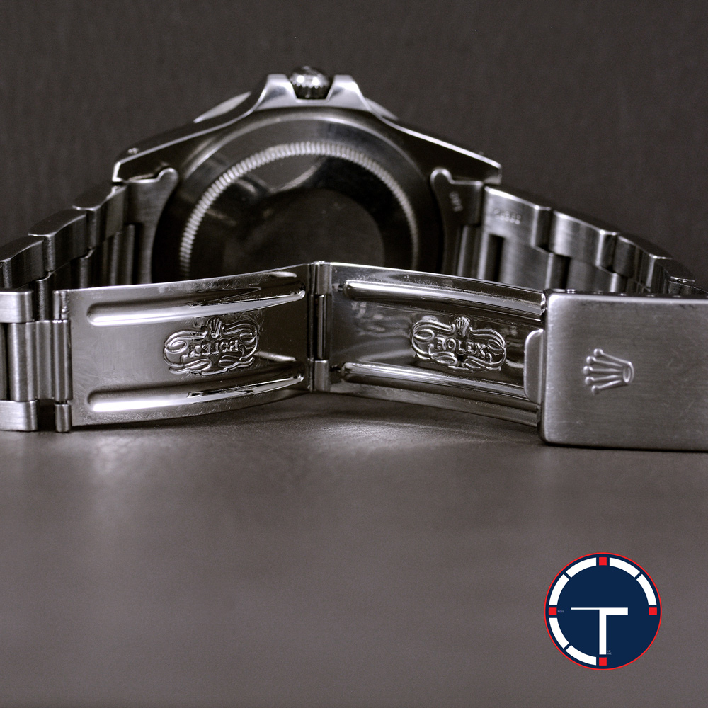 **ขายแล้ว** Rolex Gmt Master Pepsi Ref.16750 หน้าปัดสีดำ พรายน้ำเหลือง ขอบฟิล์มเฟด สายเหล็กแท้ ปี1983 Automatic ขนาด 40 mm