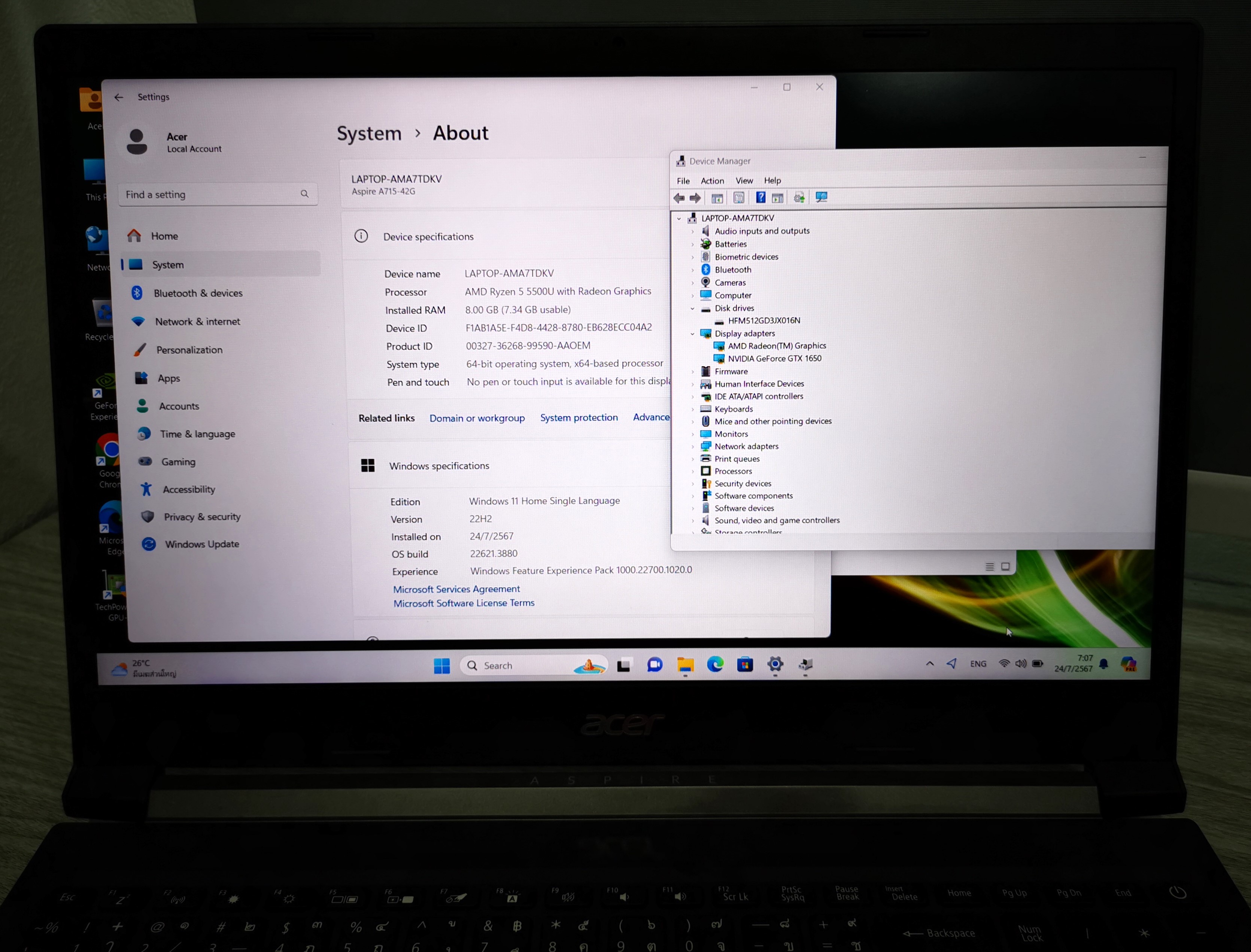 Acer Aspire 7 A715-42G-R7RS