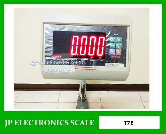 เครื่องชั่งดิจิตอล30kg เครื่องชั่งวางพื้น30kg เครื่องชั่งคุณภาพ30กิโลกรัม เครื่องชั่งน้ำหนัก30kg ตาชั่ง30กิโลกรัม กิโลดิจิตอล30kg เครื่องชั่ง30kg*2g ยี่ห้อ ZEPPER รุ่น T7E ขนาดแท่นชั่ง 30*40cm.