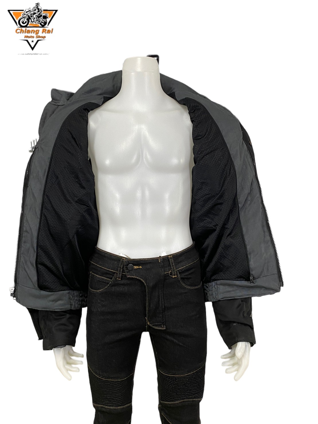 เสื้อขี่มอเตอร์ไซด์( มือสอง) RCSA 618: อก 52" ยาว 26" (XL) **KEVLAR**