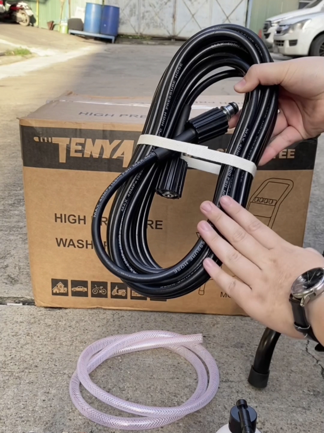 เครื่องฉีดน้ำแรงดันสูงมีล้อ ยี่ห้อ Tenya รุ่น QXJ-22