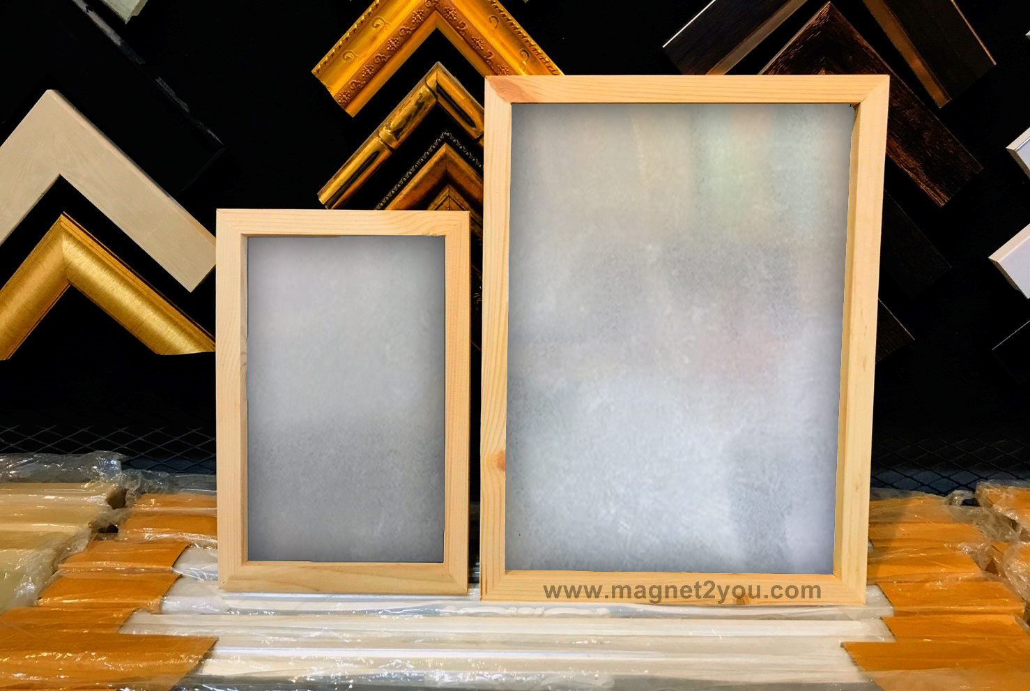 กระดานบรอนซ์ 20x30 (A4) ติดผนังเลือกสีกรอบได้