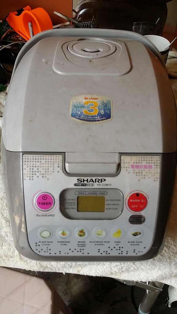 ซ่อมหม้อหุงข้าว ยี่ห้อ SHARP รุ่น KS-COM10 อาการเปิดไม่ติด