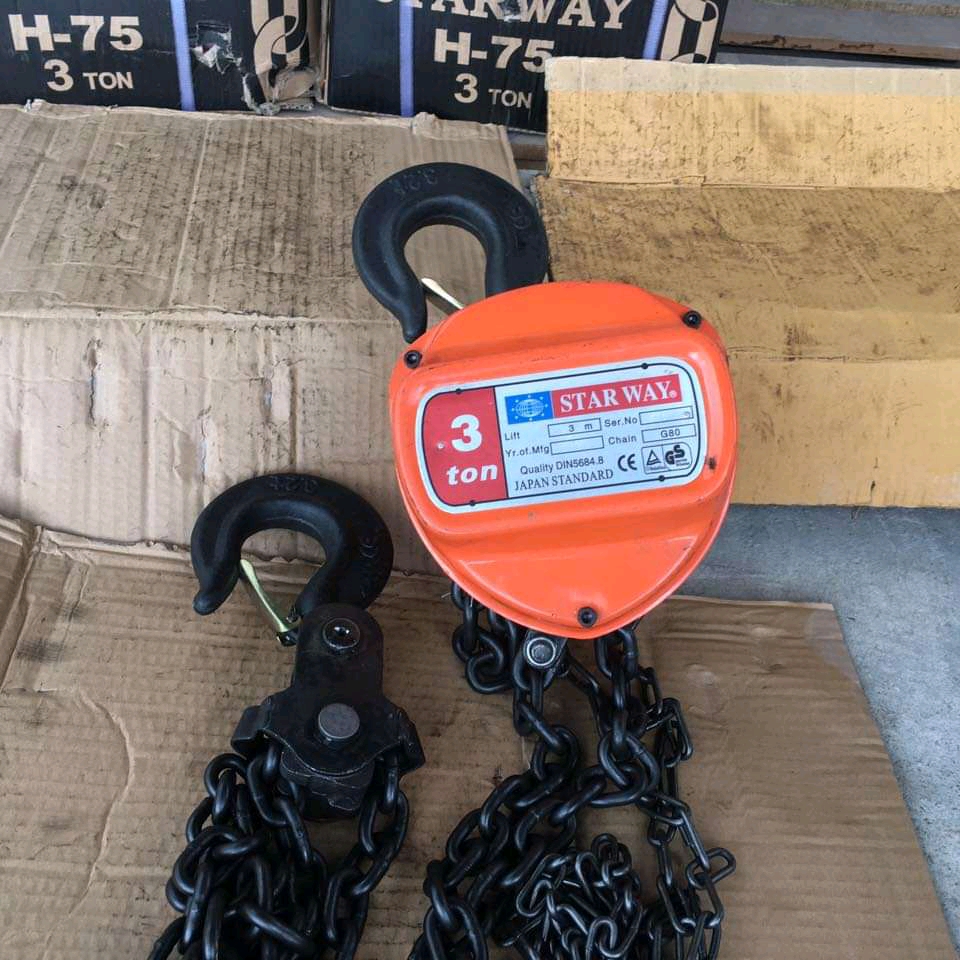 รอกโซ่ 3 ตัน ยี่ห้อ Star Way ยาว 3 เมตร