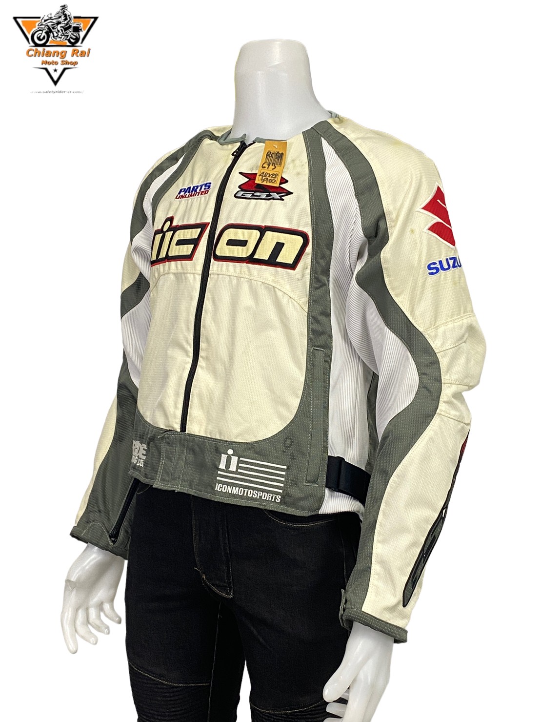เสื้อขี่มอเตอร์ไซด์( มือสอง) RCSA 613: อก 42" ยาว 22" (M) **ICON**