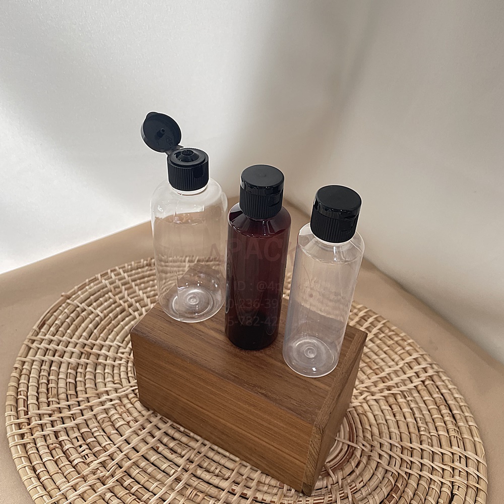 ขวดพลาสติก PET ขนาด50-100ml +ฝาฟลิป 18mm