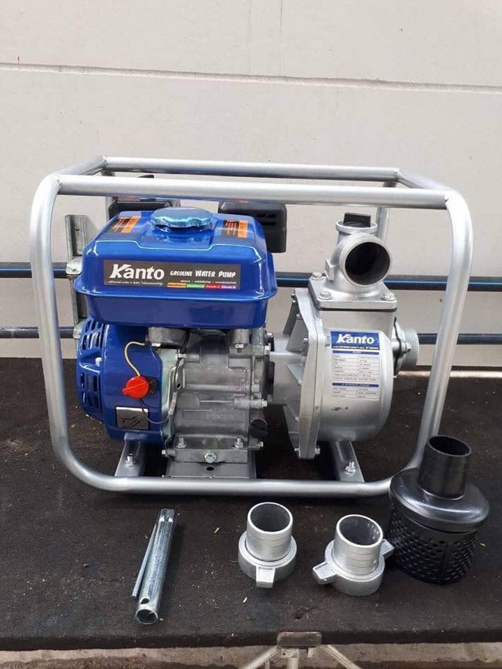เครื่องยนต์ 6.5 แรง ติดปั๊มน้ำ มีขนาด 2 นิ้ว และ 3 นิ้ว ยี่ห้อ Kanto