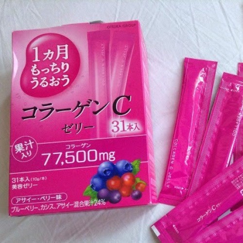 🔥(Best Seller)💥เยลลี่คอลลาเจน รสเบอร์รี่แบล็คเคอแรนท์ | Otsuka Collagen C Jelly💥 (ขนาด 10g.X31 ซอง)