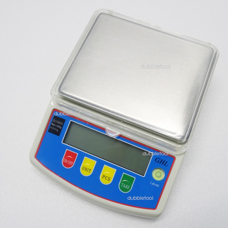เครื่องชั่งดิจิตอล เครื่องชั่งทองดิจิตอล ทศนิยม2ตำแหน่ง Digital Scale 1000g/0.01g รุ่นDJ1002C ยี่ห้อGHL