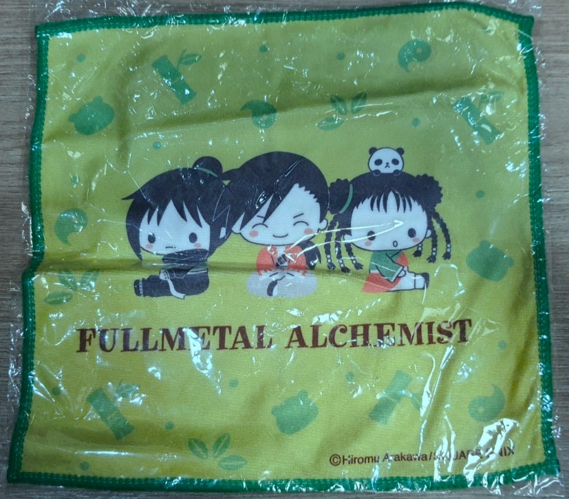ผ้าเช็ดหน้า ซานริโอ้ FULLMETAL ALCHEMIST Hiromu Arakawa / Square Enix SANRIO MADE IN JAPAN Size : 24.5 x 24.5 cm