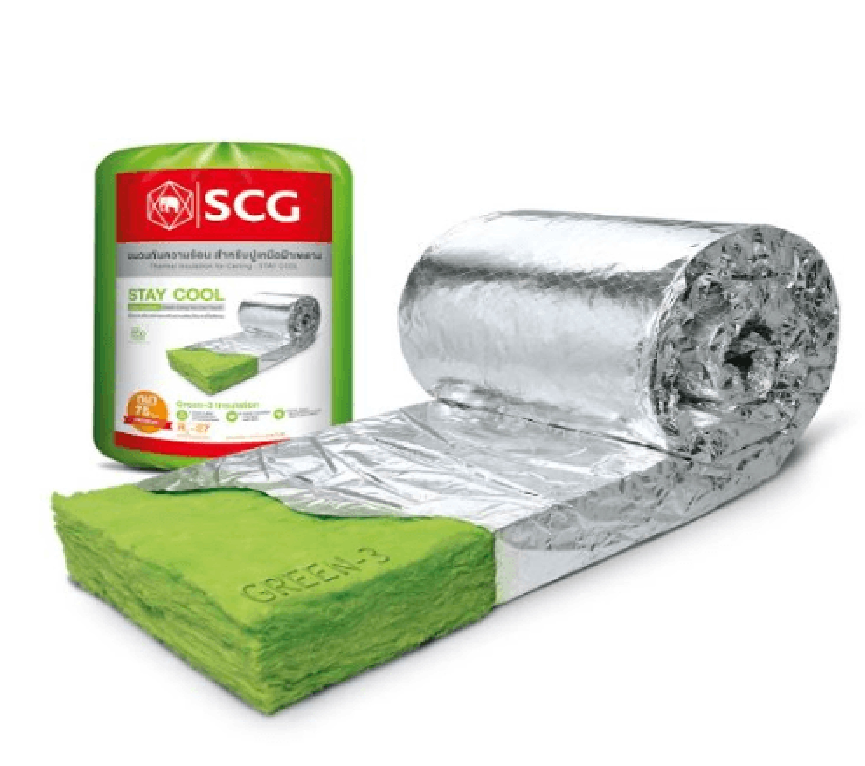 SCG ฉนวนกันความร้อนSTAY COOL รุ่น 75 มม.PREMIUM ขนาด 0.60 x 4 เมตร
