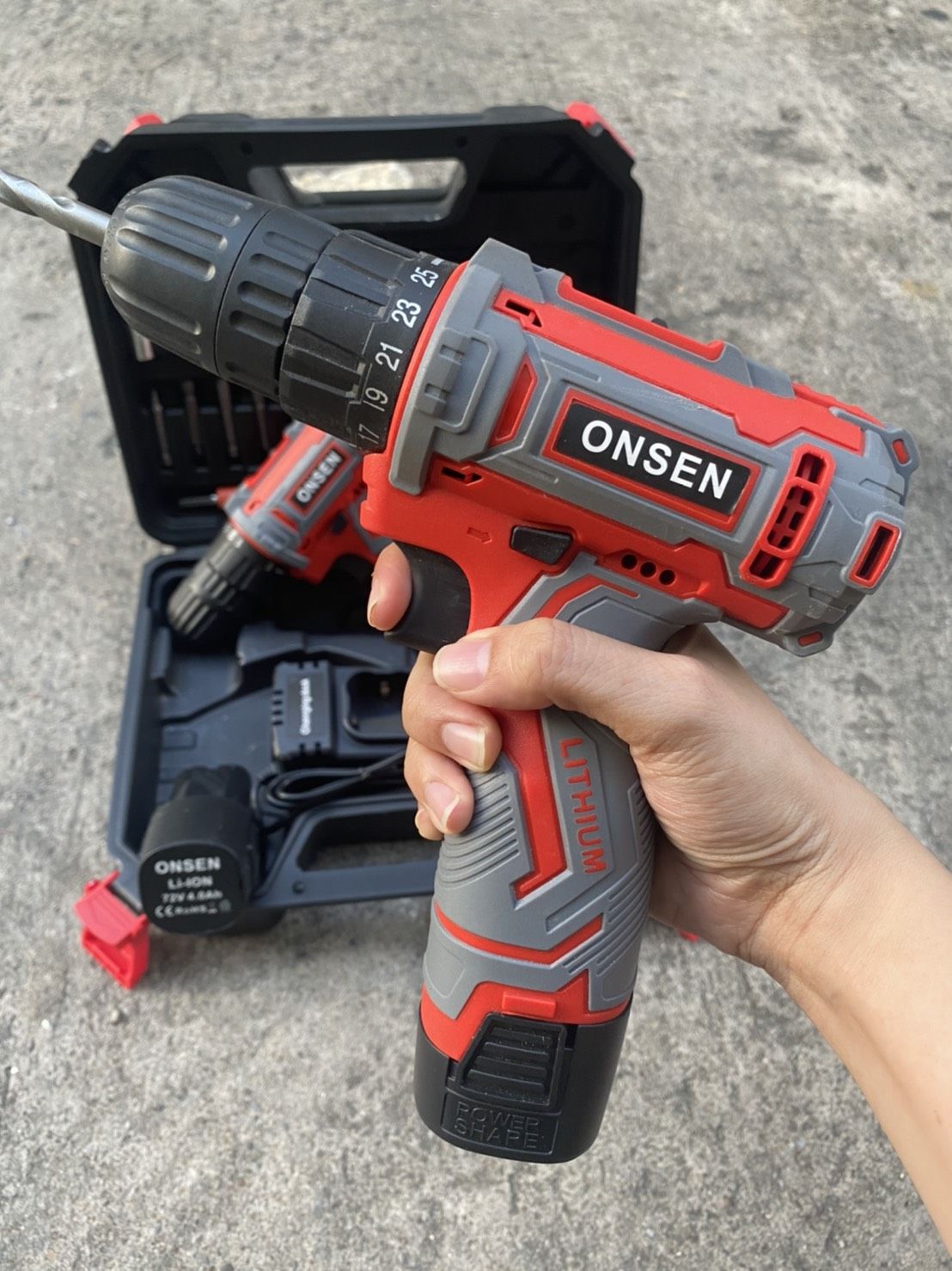 สว่านแบต สว่านไร้สาย Onsen 72V แบต 2 ก้อน