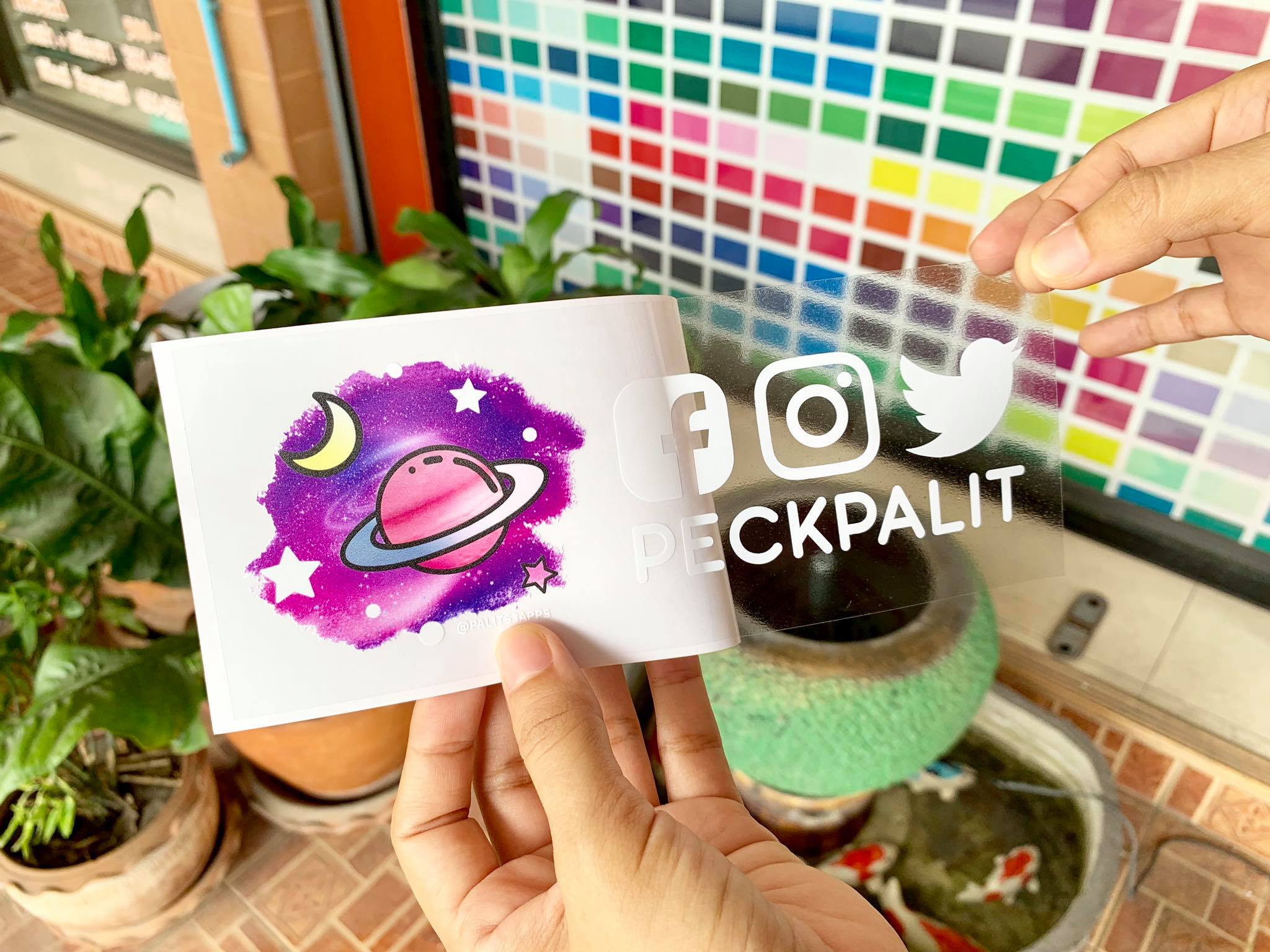 สติ๊กเกอร์ใสรองพื้นหมึกขาว หมึกขาว พิมพ์หมึกขาว