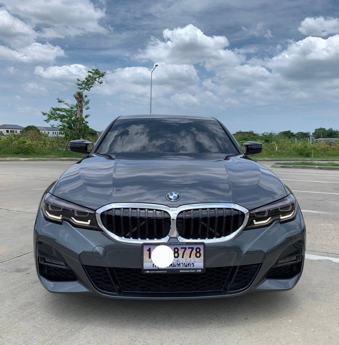 BMW 320d M sport Topสุด ดีเซล ปี 2021 แท้ จด 22 สีเทาเข้ม