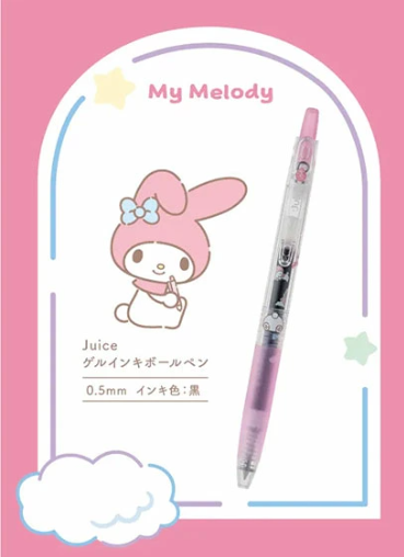 Pilot SANRIO Characters Juice pen My melody มายเมโลดี้ ปากกาลูกลื่นหมึกเจล สีดำ 0.5 mm ซานริโอ้ ของแท้จาก ช้อปซานริโอ้ ญี่ปุ่น SANRIO SHOP MADE IN JAPAN