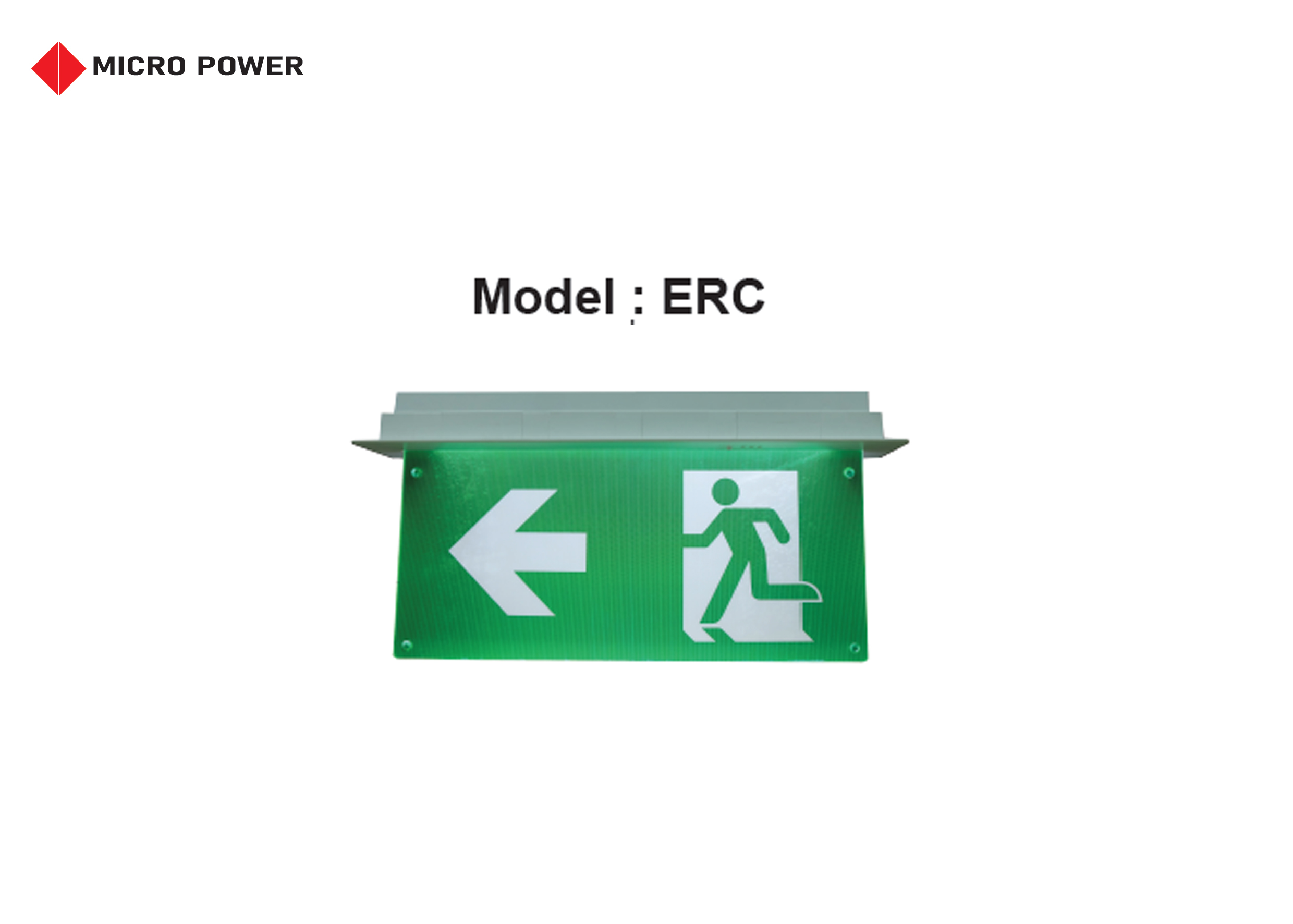 ป้ายทางออกฉุกเฉินฝังฝ้า #ERC MICRO POWER