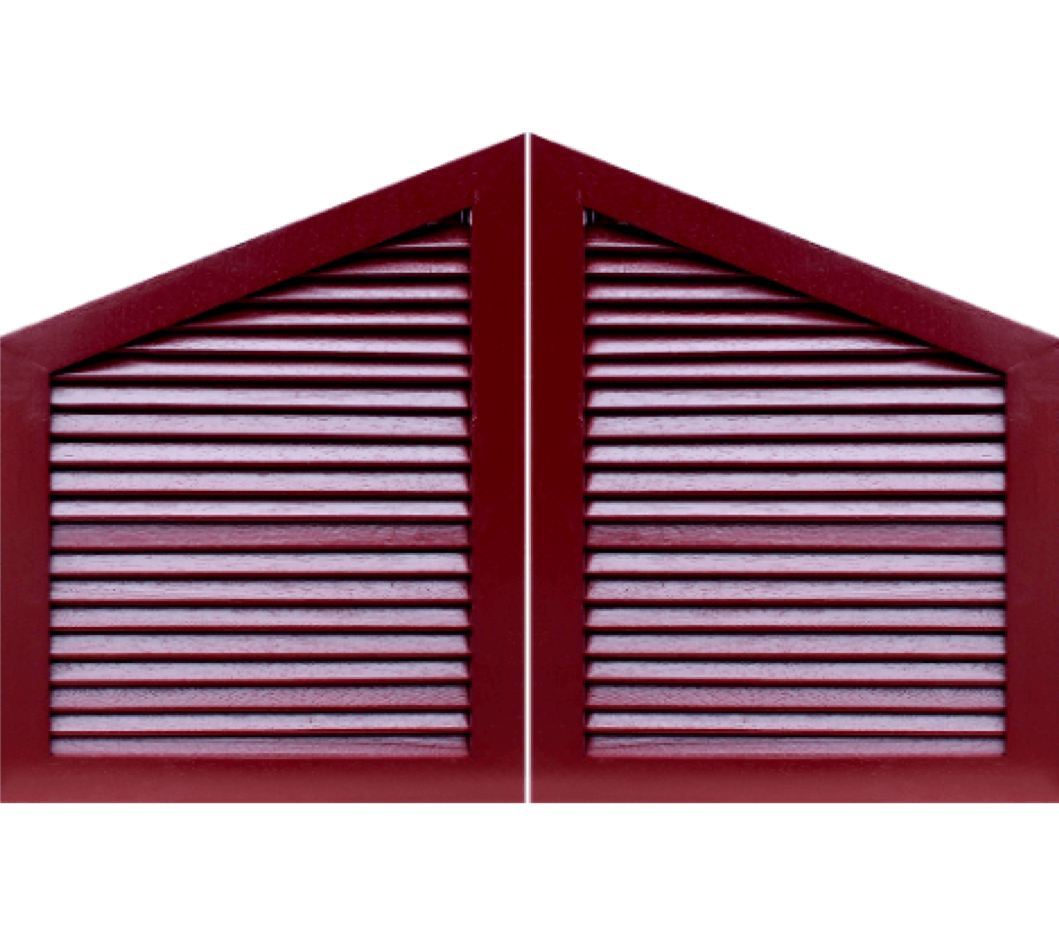 WINDOOR จั่วไม้เนื้อแข็ง LJ-04 (3ซม.) 60x40ซม. ทำสี พร้อมมุ้ง
