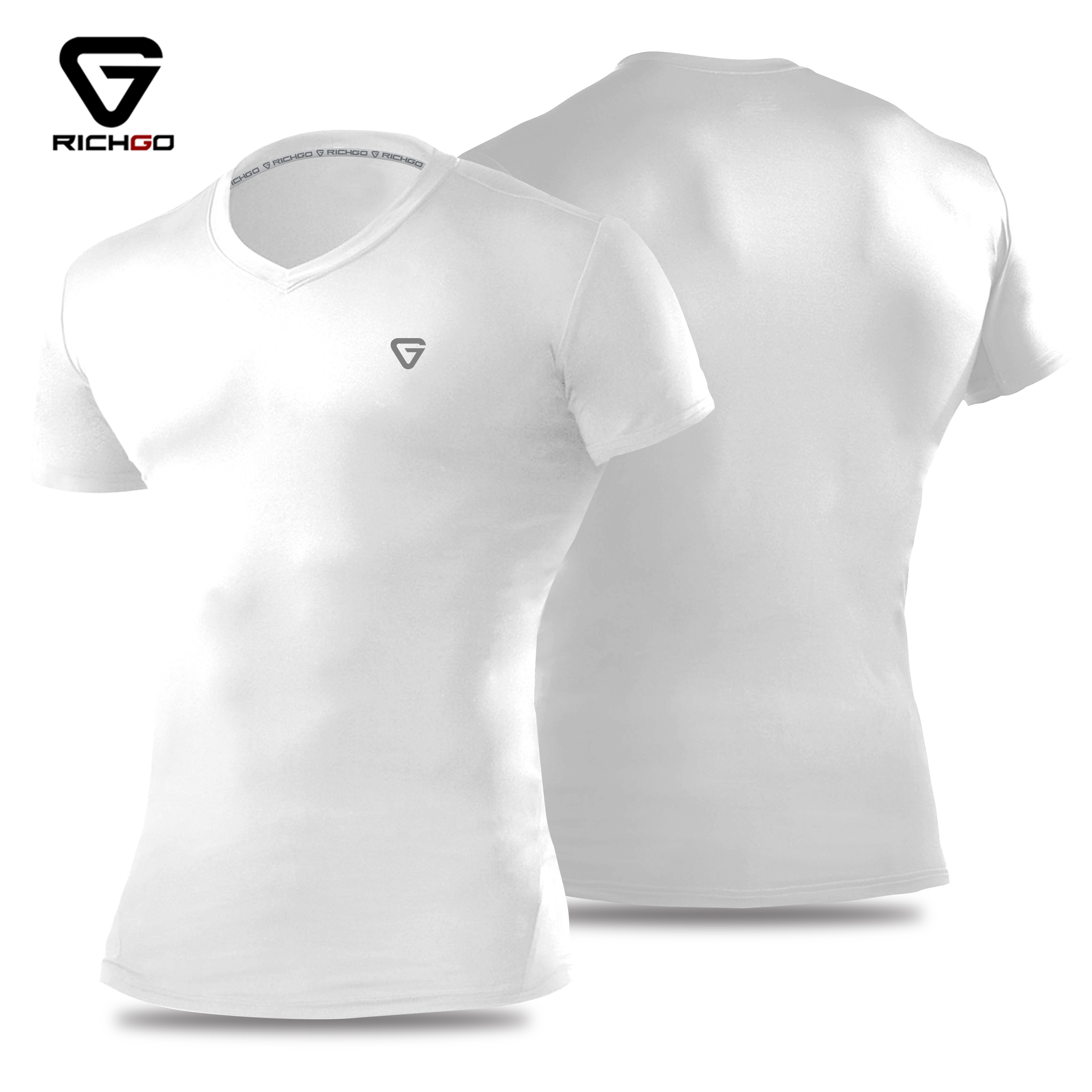 NVPL13-เสื้อยืดคอวีRICHGO