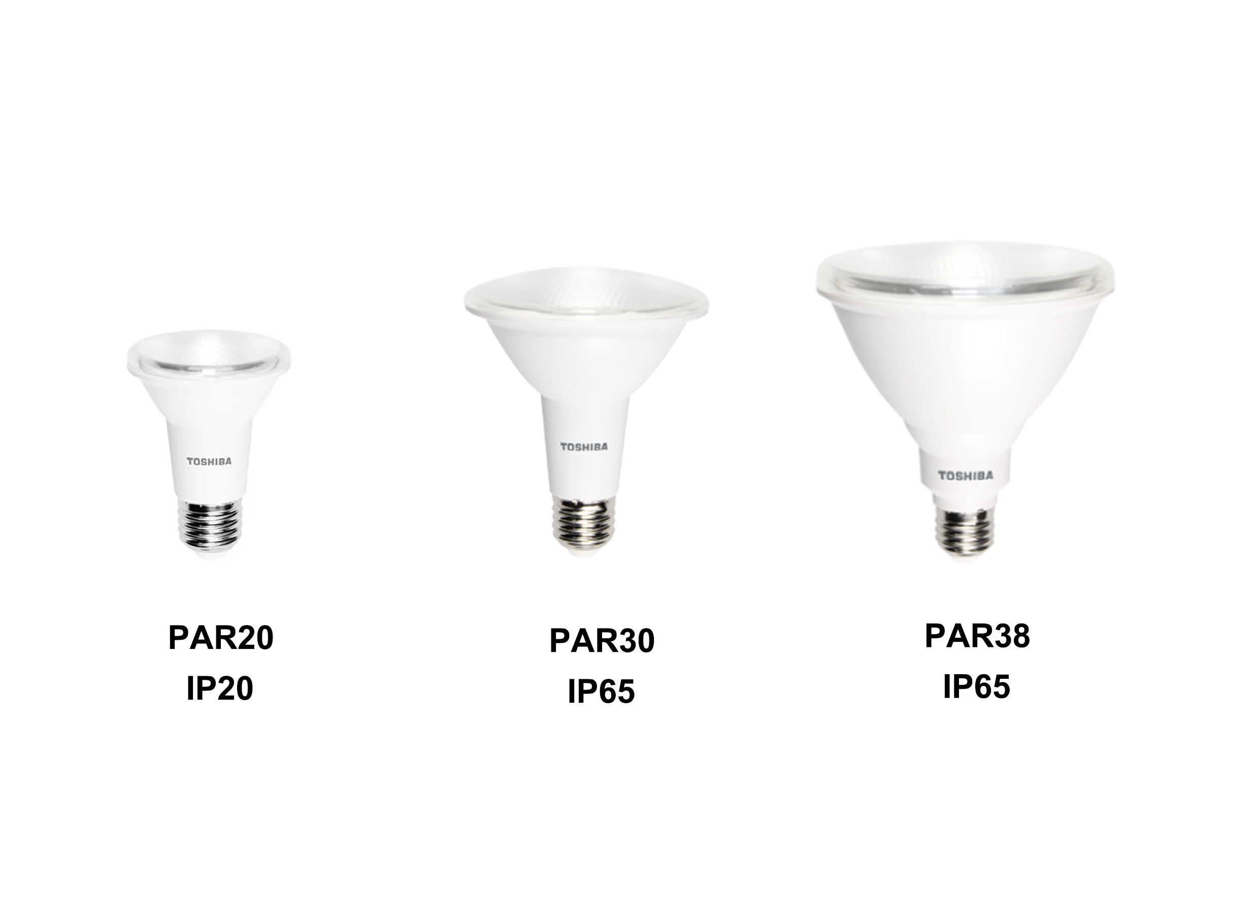 หลอดไฟ LED PAR20 ,PAR30 , PAR38 7W, 10W ,15W TOSHIBA