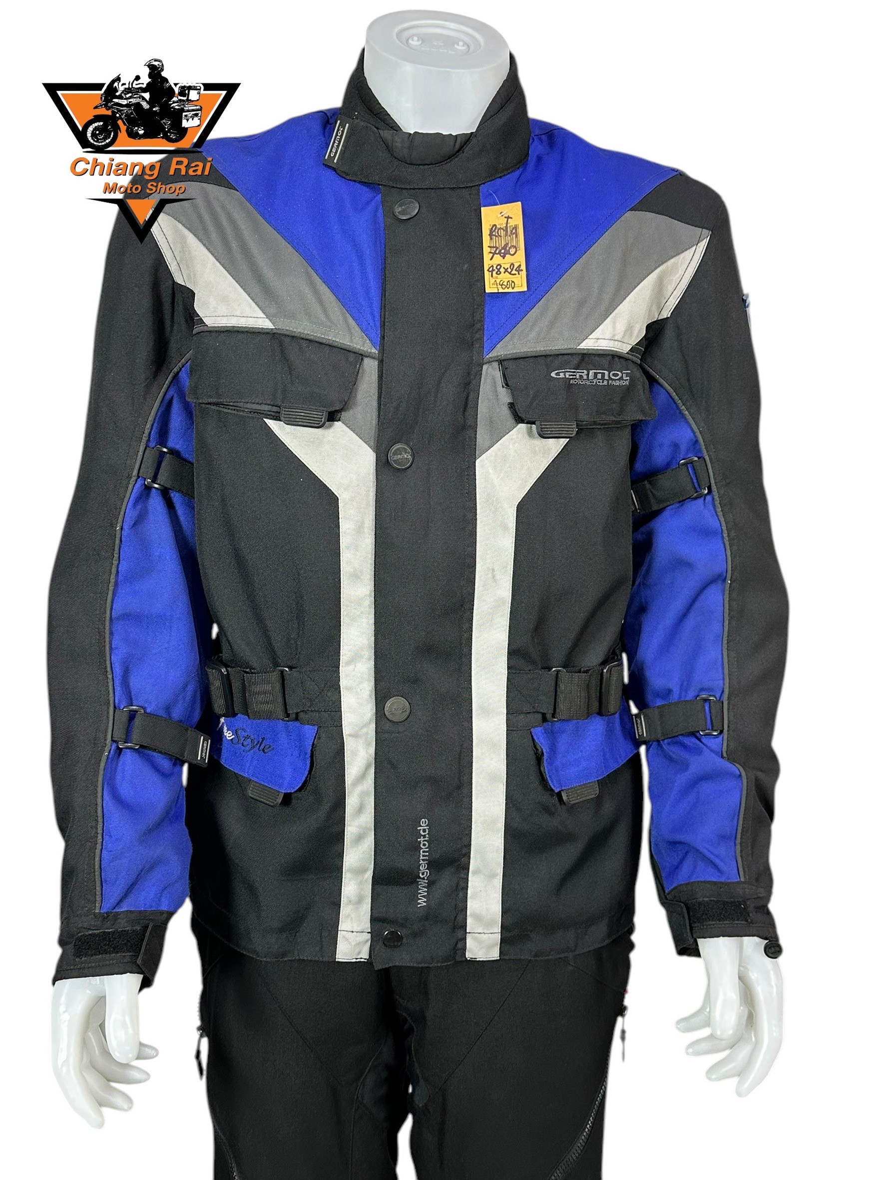เสื้อขี่มอเตอร์ไซด์( มือสอง) RCTA 740 อก 48" ยาว 24 (L) **GERMOC**