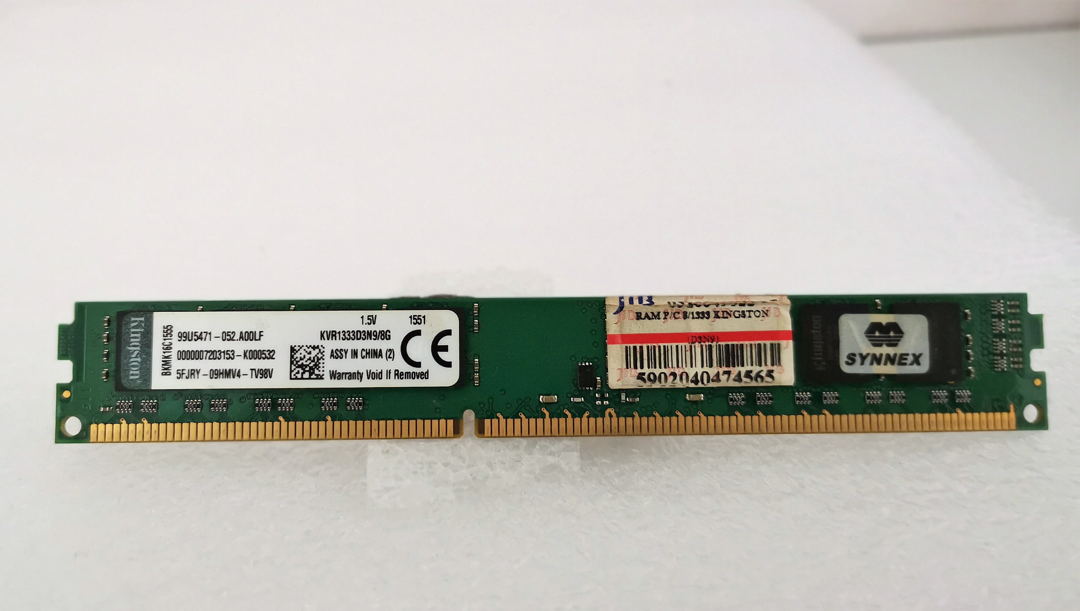 Ram kington ddr3 8G(8*1) Bus1333 16ชิพ