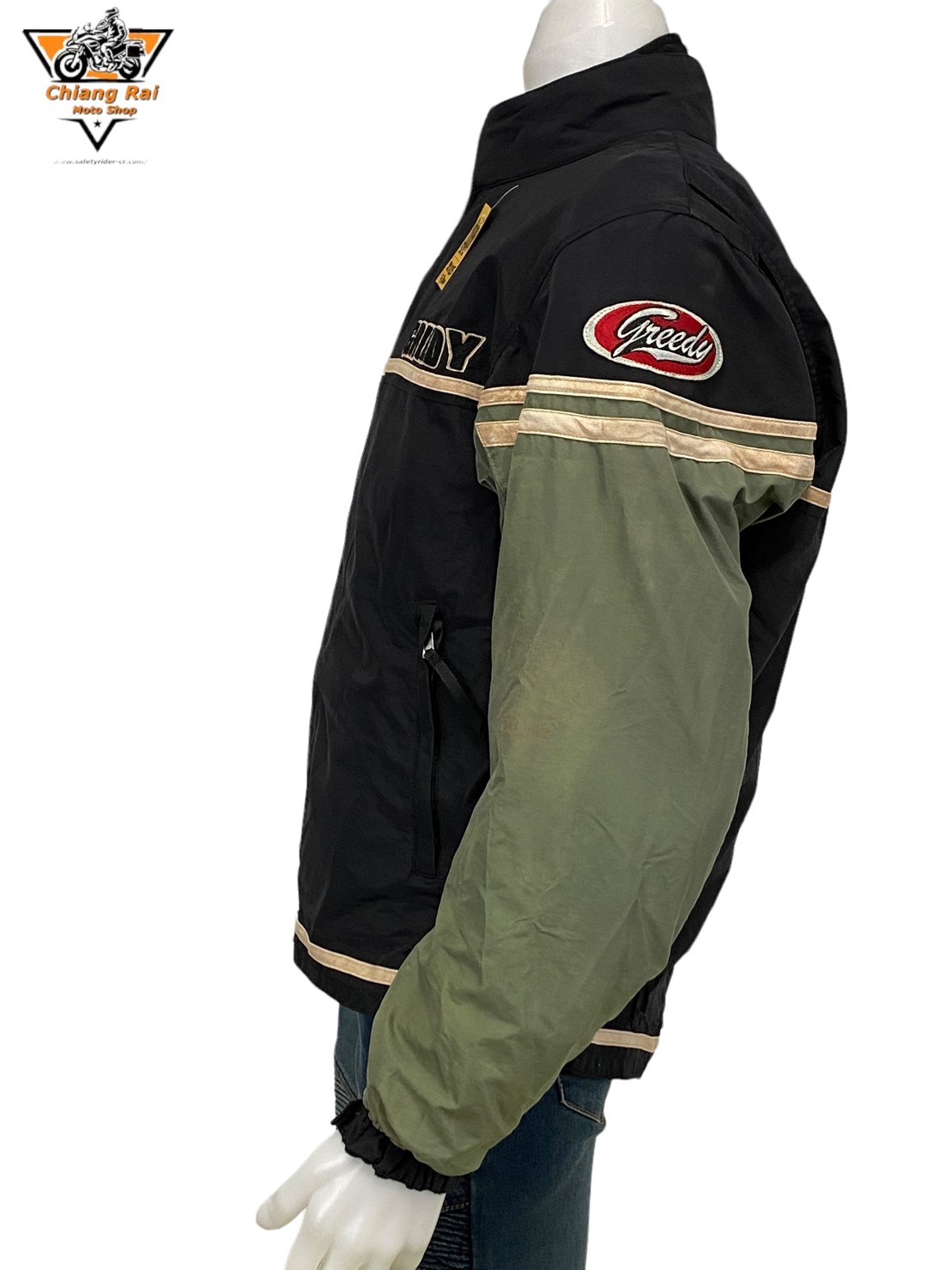 เสื้อขี่มอเตอร์ไซด์( มือสอง) RCSA 526: อก 50" ยาว 25" (XL) **GREEDY**