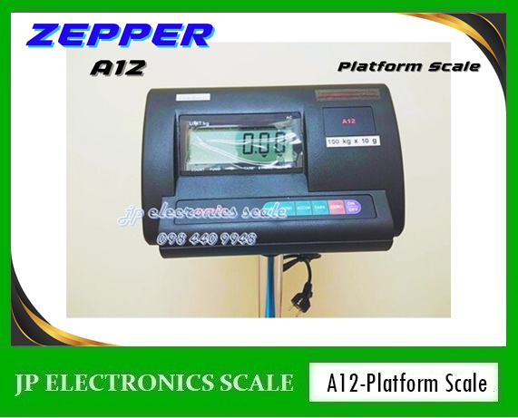 เครื่องชั่งดิจิตอล300kg เครื่องชั่งวางพื้น300kg เครื่องชั่งคุณภาพ300กิโลกรัม เครื่องชั่งน้ำหนัก300kg ตาชั่ง300กิโลกรัม กิโลดิจิตอล300kg เครื่องชั่ง300kg*20g ยี่ห้อ ZEPPER รุ่น A12 ขนาดแท่นชั่ง 50*60cm.