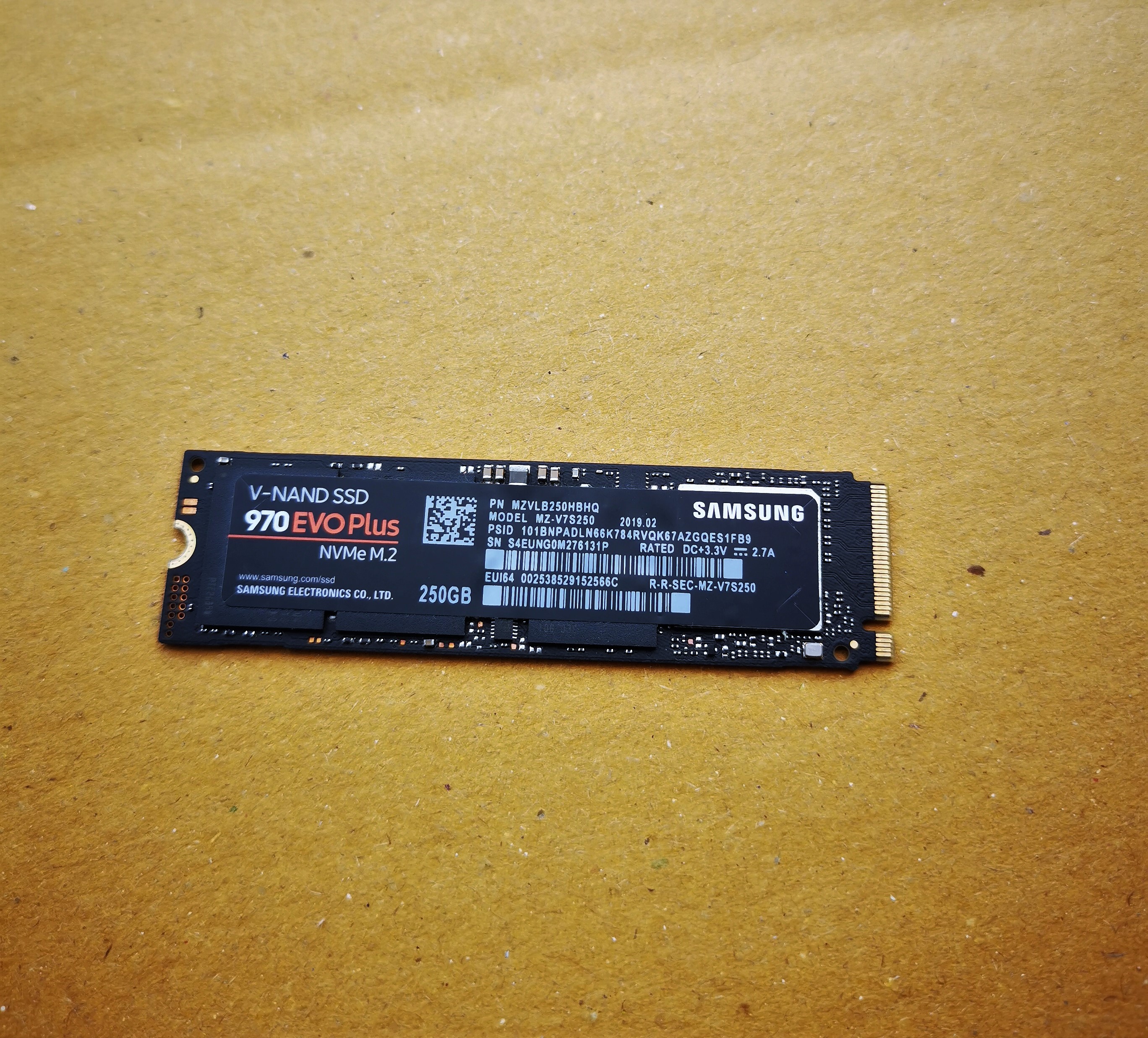 SSD M.2 PCIe/NVMe SAMSUNG 970 EVO Plus 250 GB