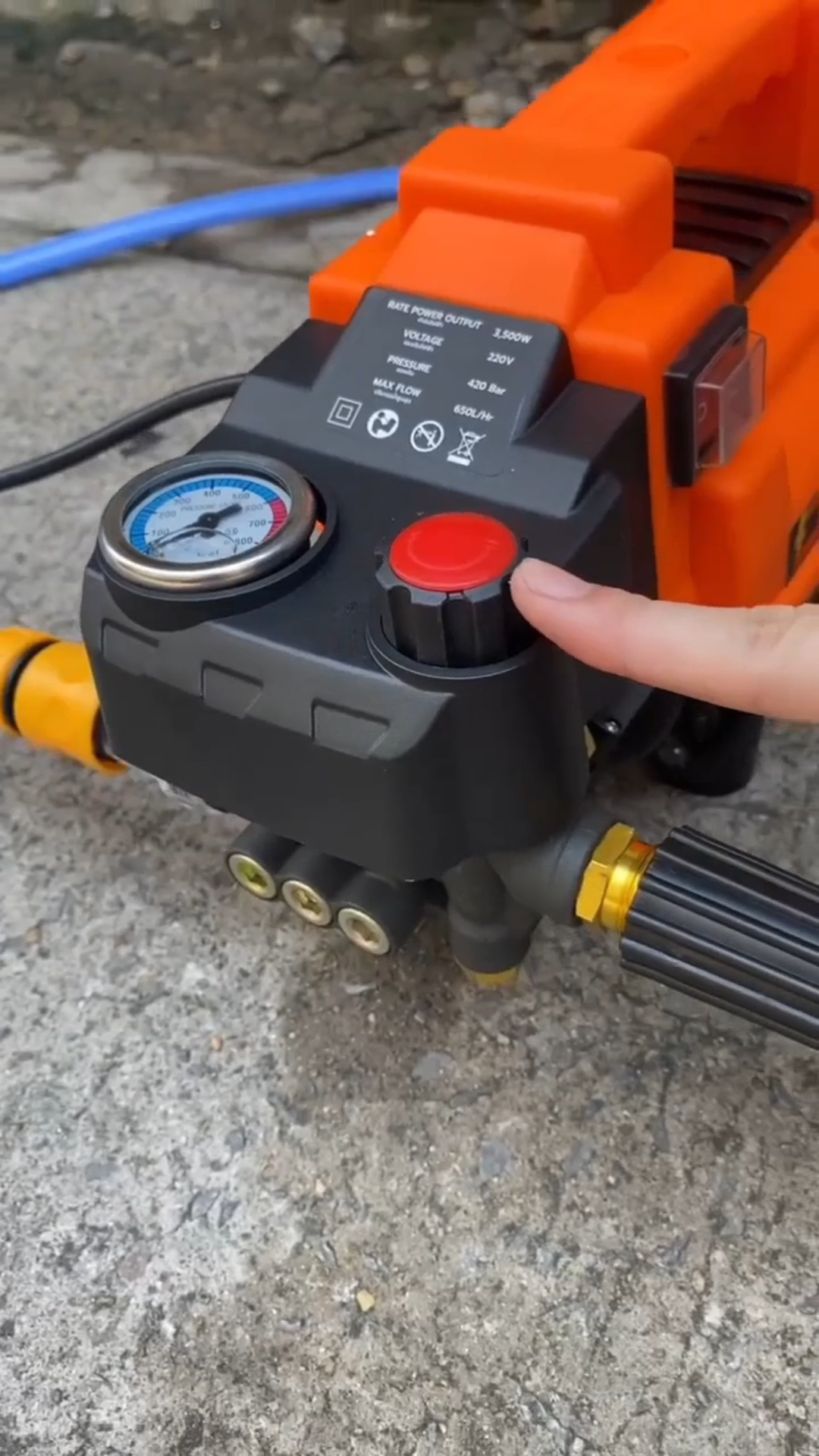 เครื่องอัดฉีดแรงดันสูง Onsen 420 บาร์ ปรับความแรงบาร์ได้ 100-420 บาร์ จะฉีดเบา ฉีดแรง