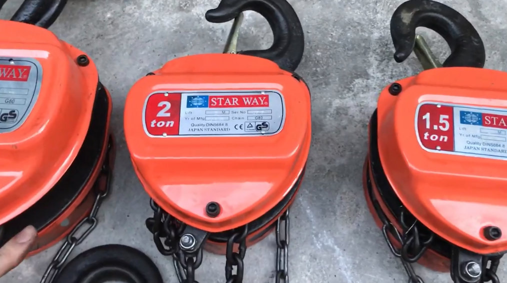 รอกโซ่ แบบทรงเหลี่ยม Starway (ไต้หวันแท้) มีขนาด 1-3ตัน