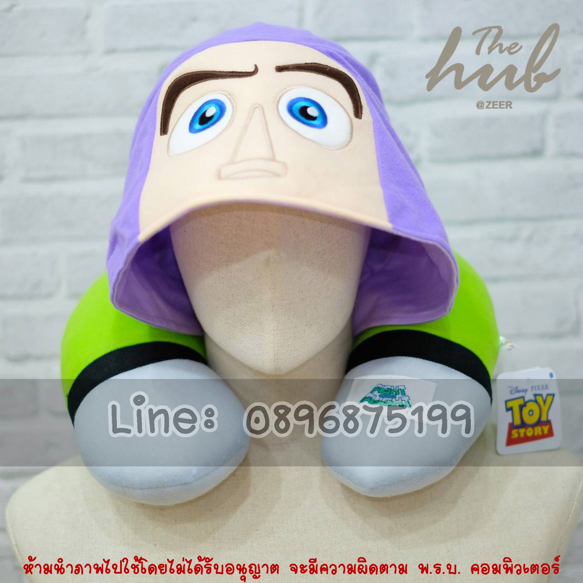 หมอนรองคอตัวยูมีหมวก บัซ ไลท์เยียร์ ทอยสตอรี่