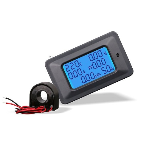 P06S-100 มิเตอร์ไฟฟ้า 6 in 1 AC 85~250V 100Amps Digital Voltage/Power Energy/Current/Frequency/Watt Meter