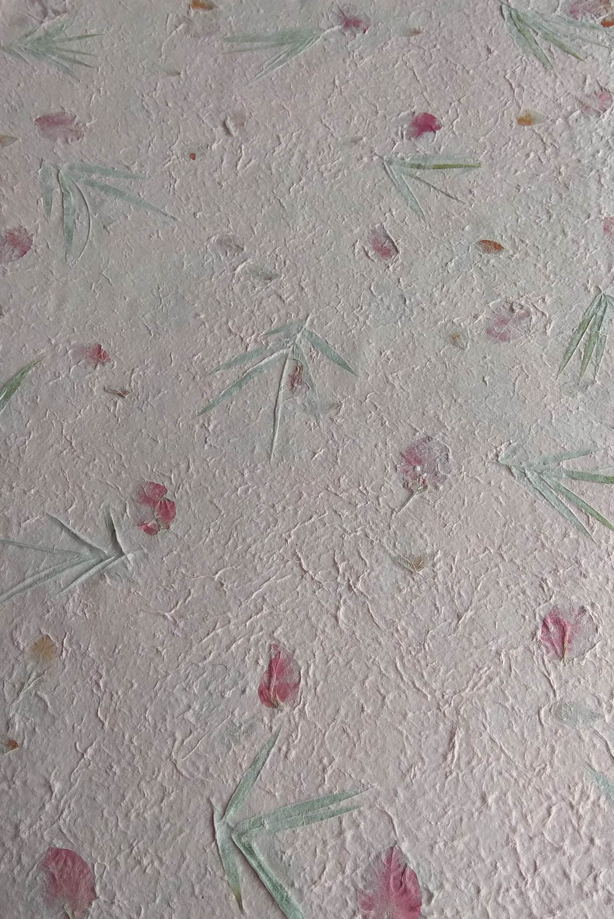 Light pink Dried Fiber Mulberry Light pink Paper Pressed Natural Leaves and FLowers Handmade for scrapbooking, flower making, card making, invitation
