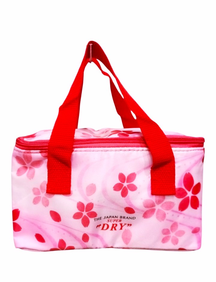กระเป๋าเก็บอุณหภูมิ ร้อน เย็น จากญี่ปุ่น ซากุระ Super dry x Asahi Sakura Size : 21.5 x 13.5 x ลึก 14.5 cm