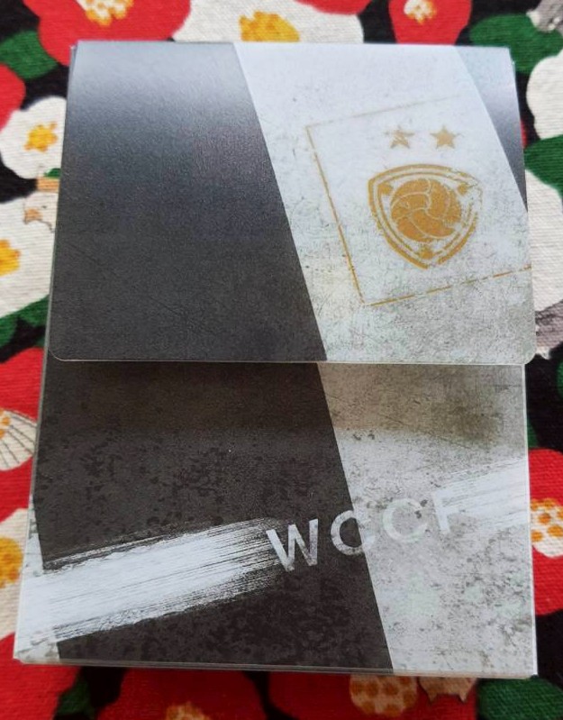 กล่อง ใส่ การ์ด นามบัตร ใส่ของ พกพา WCCF จากญี่ปุ่น World Club Champion Football ฟุตบอล Size : 10 x 7.5 cm