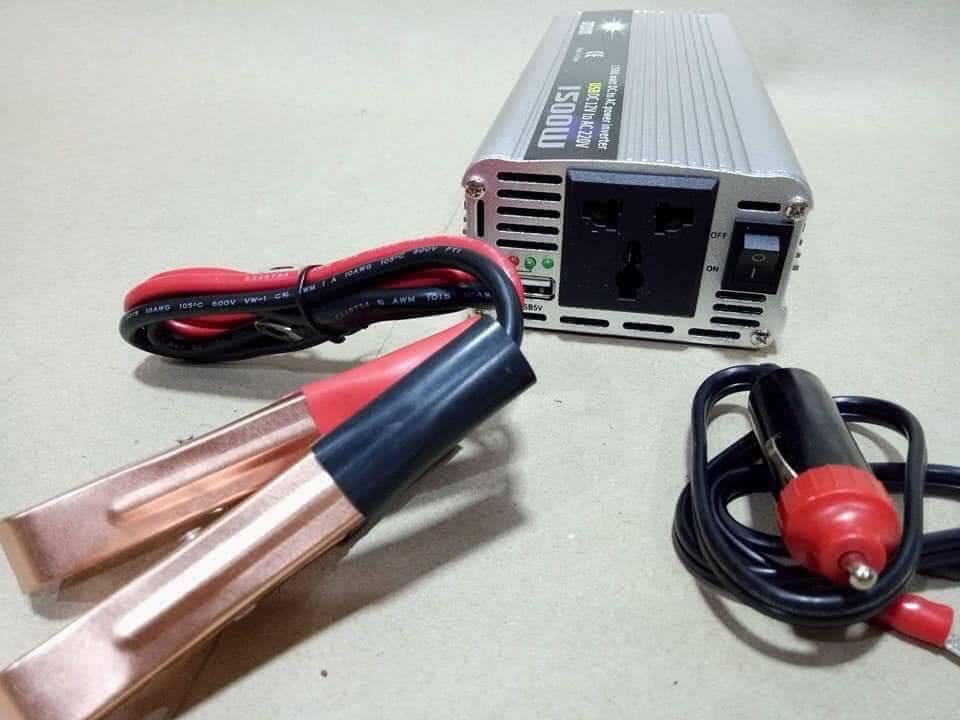 ตัวแปลงไฟแบตเตอรี่ 12v. เป็น 220v. มี ช่อง USB ในตัว