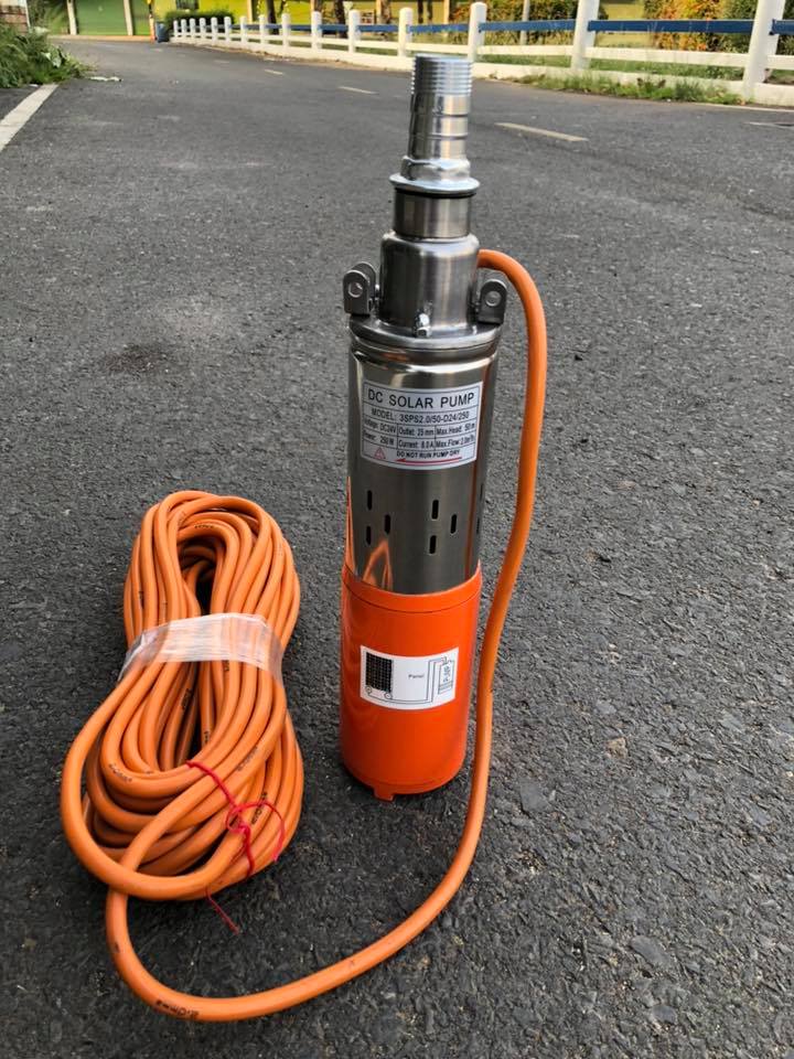 ปั้มน้ำ ซัมเมิส DC12V และ 24V ใส่ลงบ่อบาดาลขนาด3”ขึ้นไป