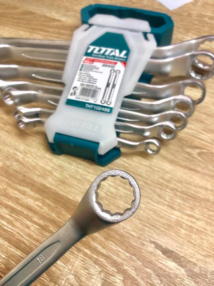 ประแจแหวนเดี่ยวTOTAL 8 ตัว/ชุด เบอร์ 6-22mm