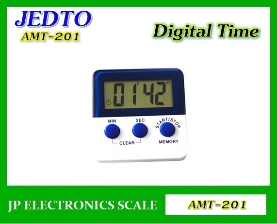 นาฬิกาจับเวลา ตั้งเวลาเตือน AMT-201 / JEDTO นาฬิกาจับเวลา Digital Timer จำนวนนับสูงสุด 99 นาที 59 วินาที หน้าจอขนาดใหญ่