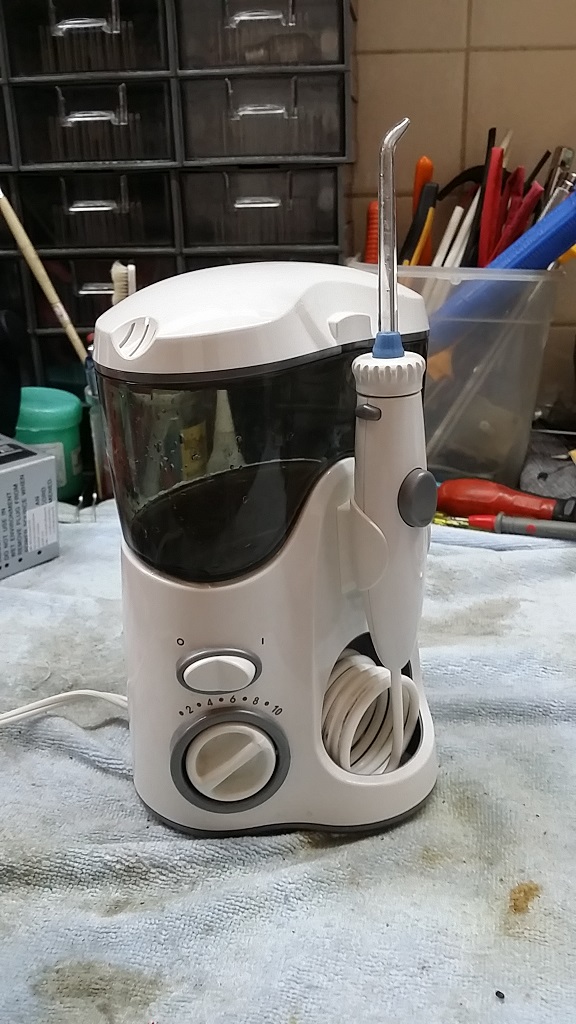 ซ่อมเครื่องทำความสะอาดฟัน ยี่ห้อ WATERPIK รุ่น WP-100WPLT อาการน้ำไม่ออก