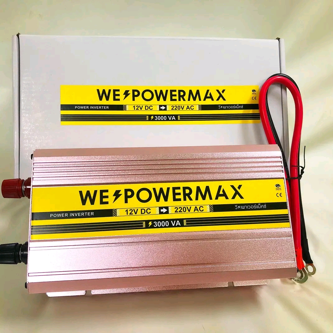 ตัวแปลงไฟ 12V เป็นไฟบ้าน 220V ขนาด 3,000W ยี่ห้อ WE POWER MAX