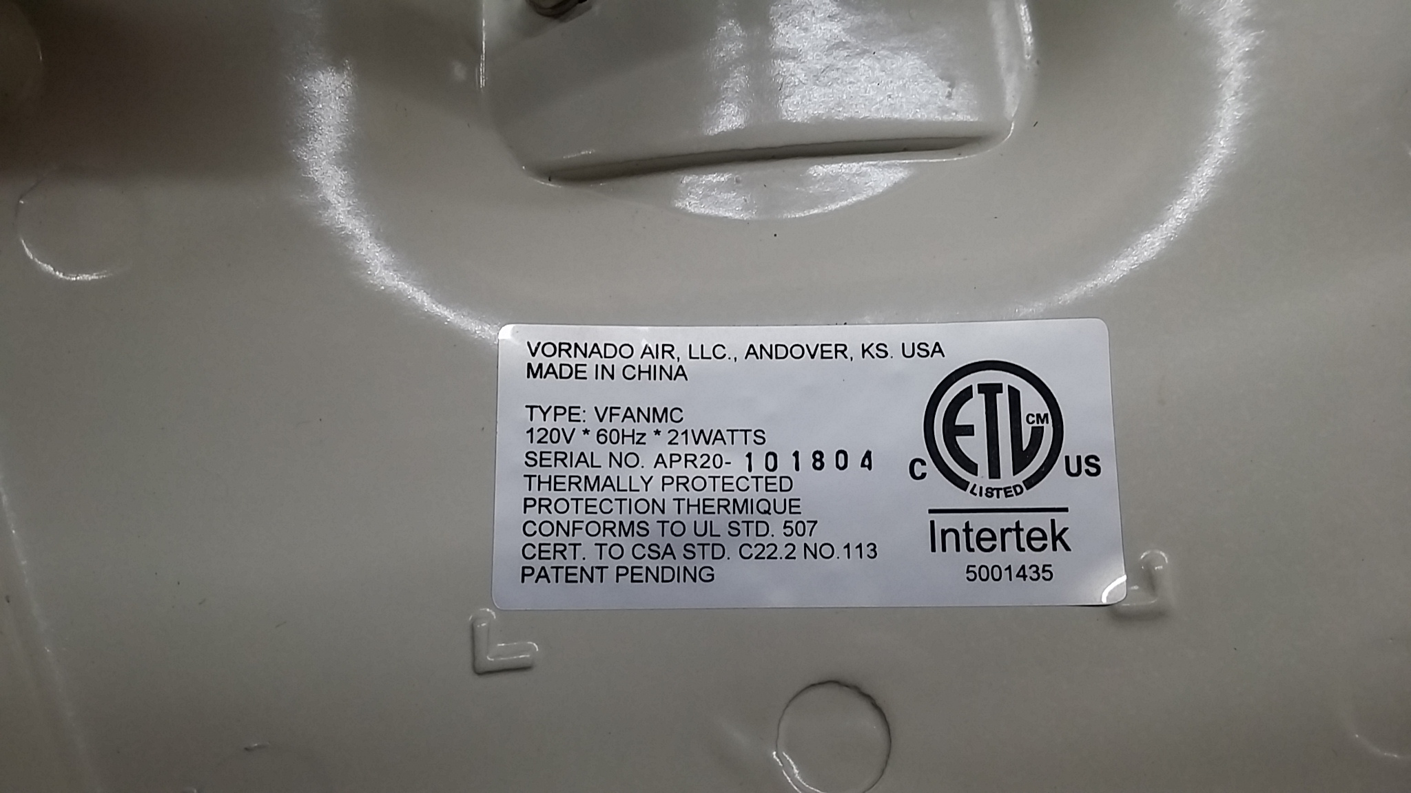 ซ่อมพัดลมหมุนเวียนอากาศแบบวินเทจ ยี่ห้อ VORNADO รุ่น VFANMC อาการพัดลมไม่ทำงาน