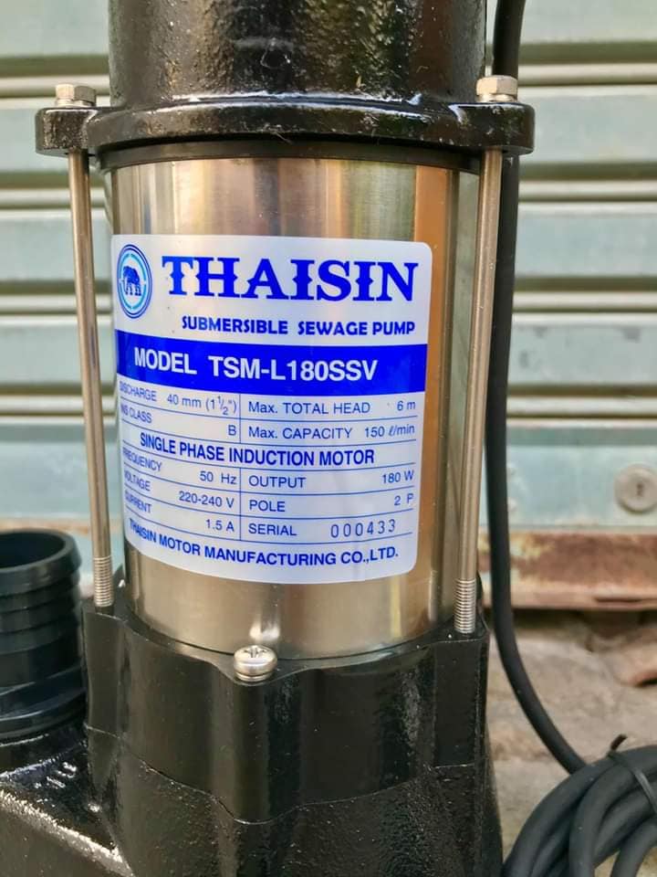 ไดโว่ดูดโคลน ยี่ห้อ Thaisin รุ่น TSM-L180SSV