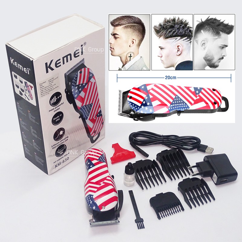 ปัตตาเลี่ยนตัดผม Kemei รุ่น km-830 ปัตตาเลียนไร้สาย ลายวินเทต