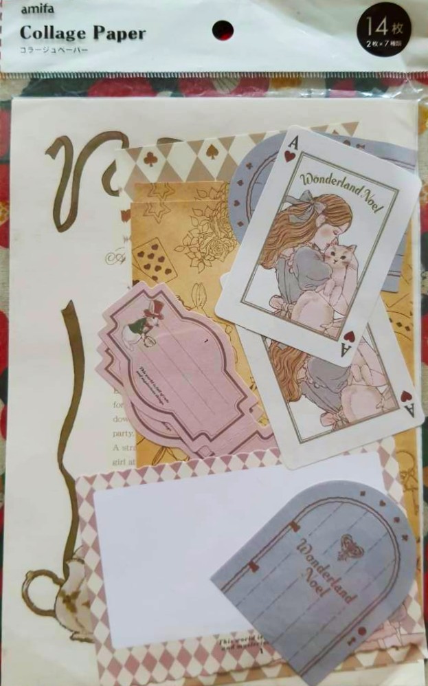 Collage paper กระดาษโน้ต กระดาษตกแต่ง จากญี่ปุ่น 7 ลาย 7 ไซส์ รวม 14 แผ่น