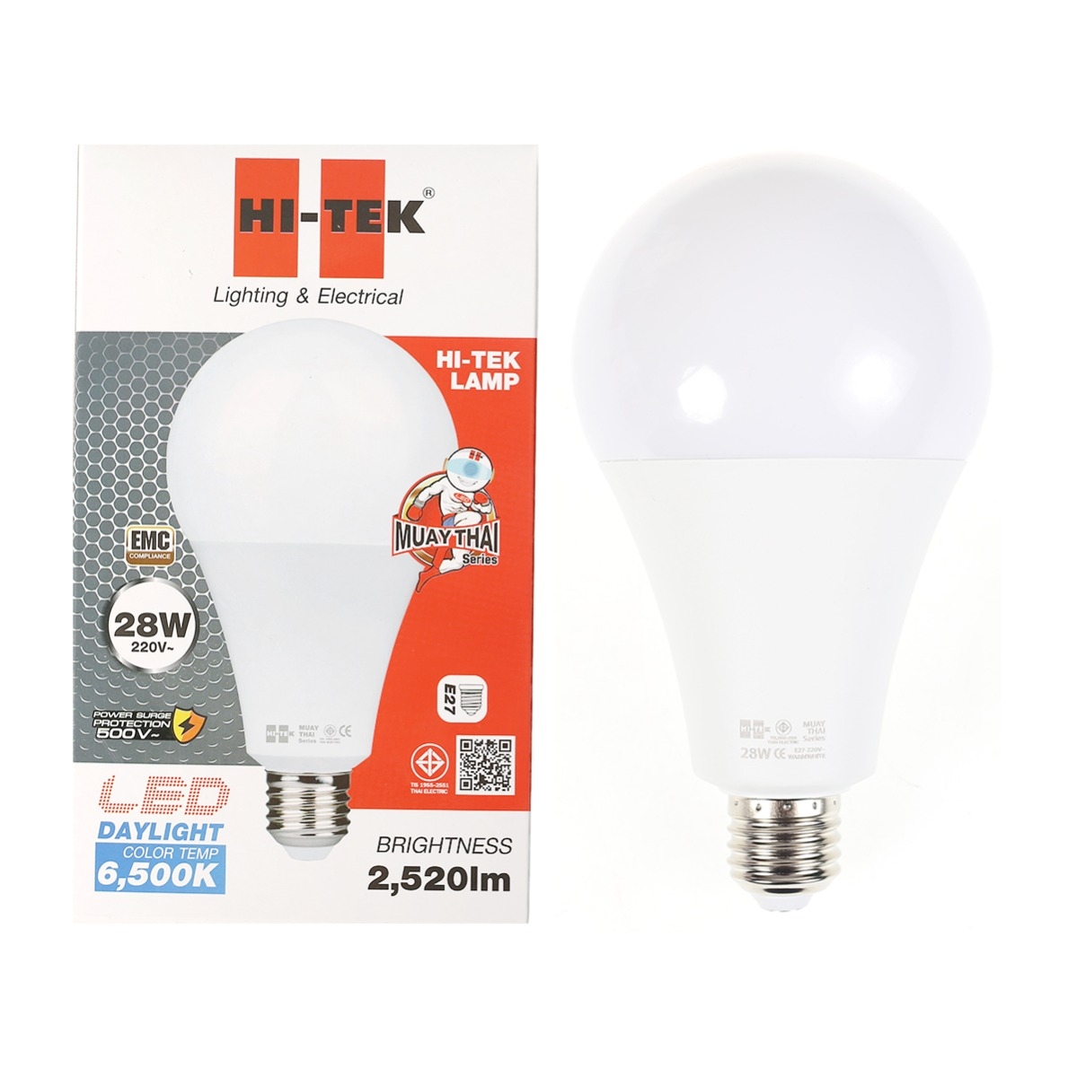 HI-TEK หลอดไฟ LED E27 28 วัตต์ มวยไทย Series (Day Light)